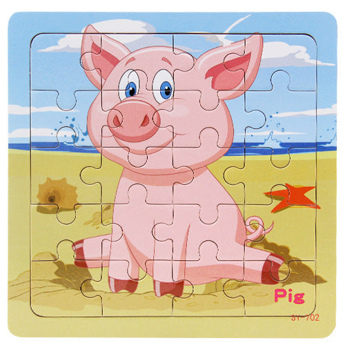Childrens animal wooden puzzle