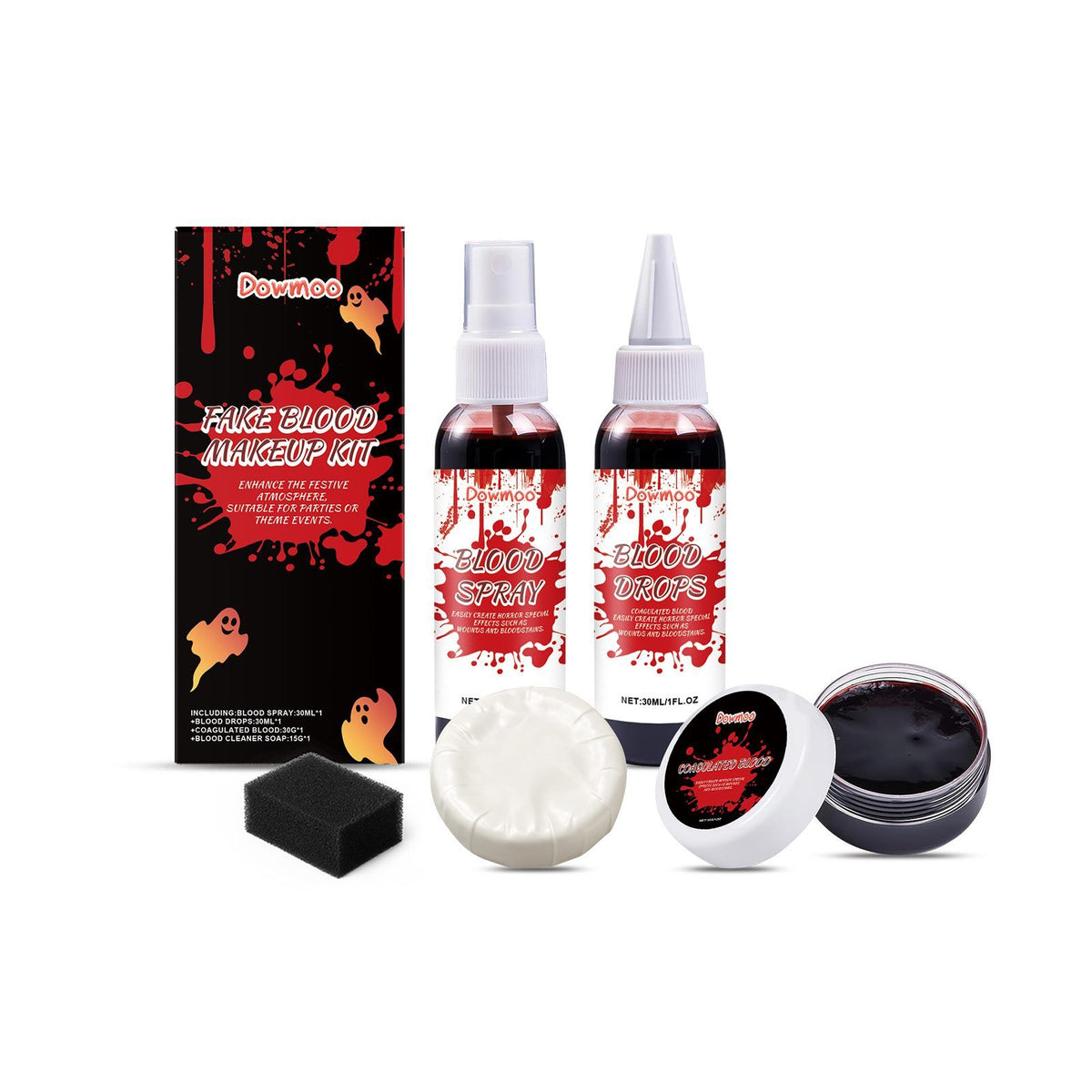 DOWMOO Halloween Fake Blood Makeup Set, 1 Set
