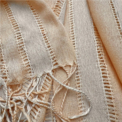 khaki and black scarf - Textured Casual Scarf 71inchx17.5inch