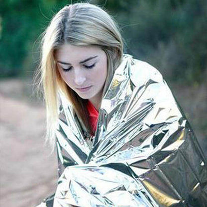 lightweight thermal blanket Human Body lifesaving Emergency Blanket PETsilver 3pcs 140X210CM