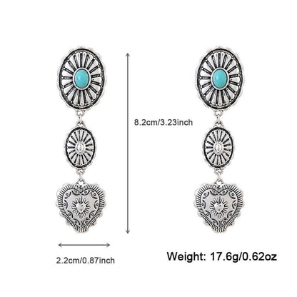 Semi-precious Stone Beaded Twin Earrings DNXE08781