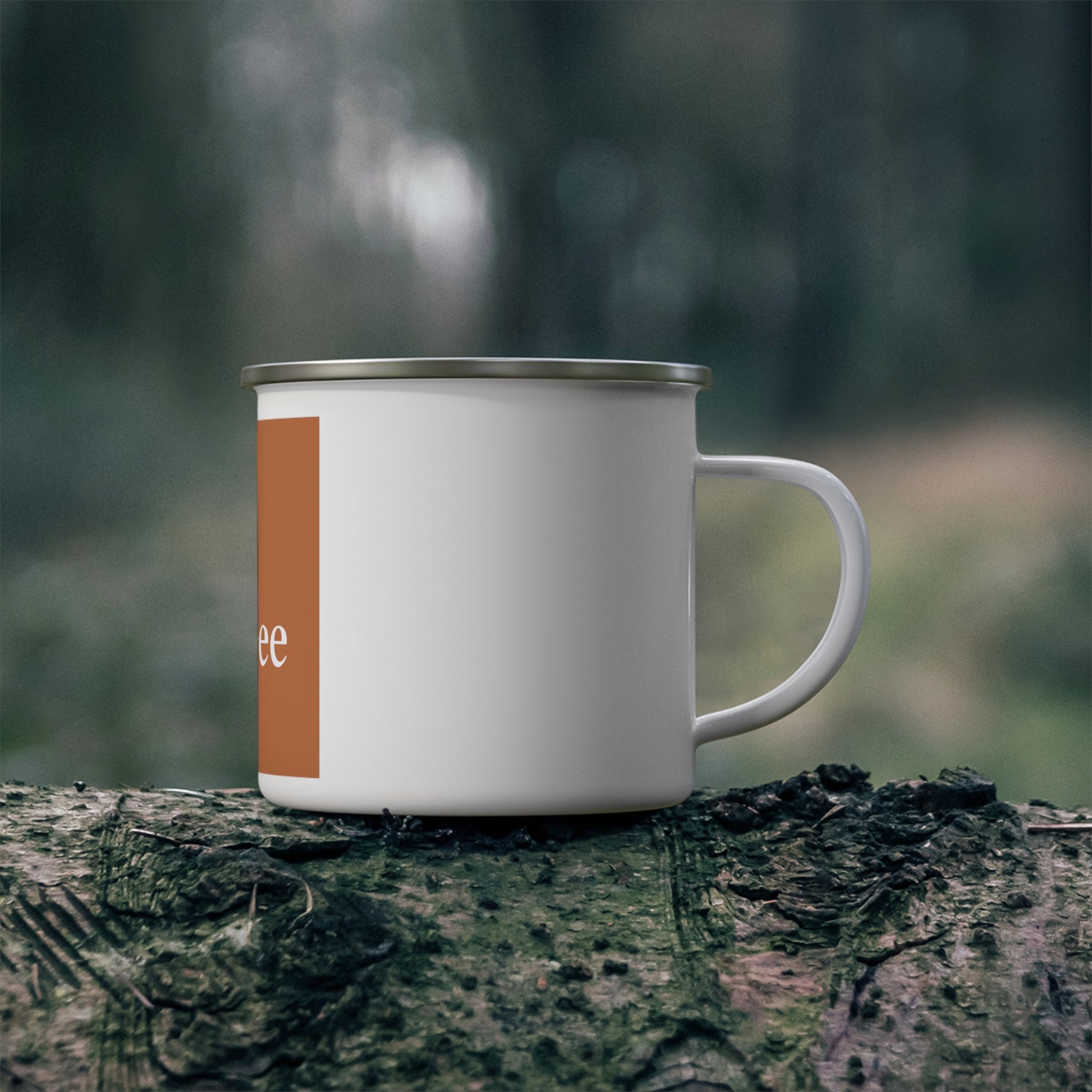 Enamel Camping Mug — MrGee Logo Rustic Camper Coffee Cup