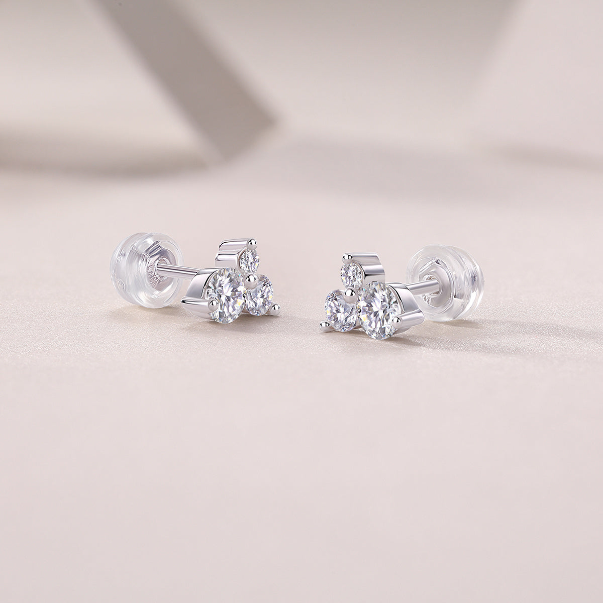 Diamond Silver Earrings