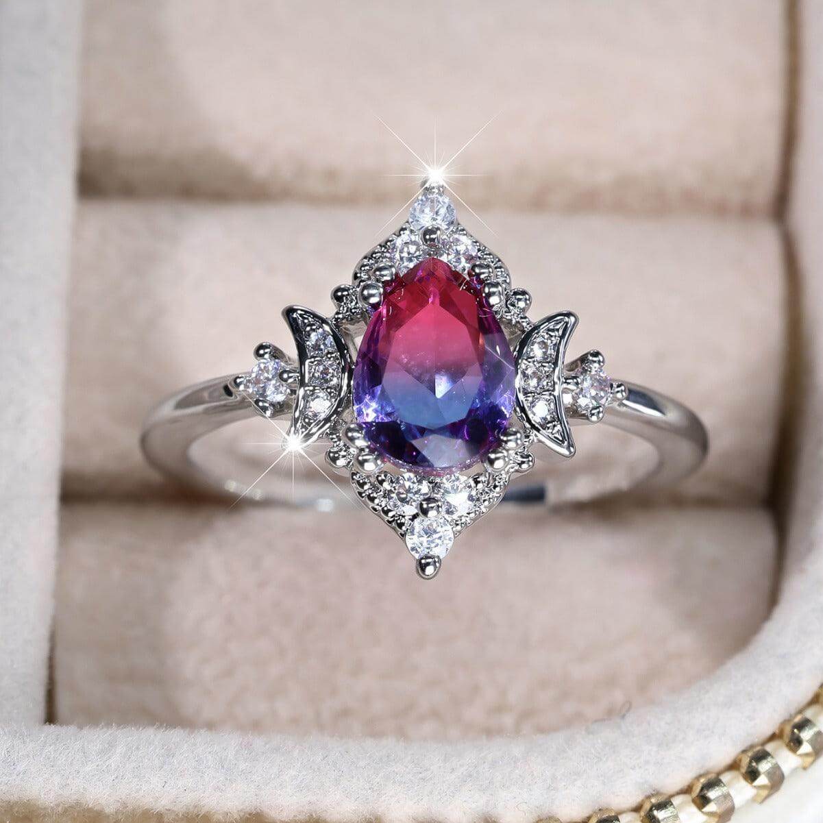 designer rings for women New Gradient White K Rose Ring