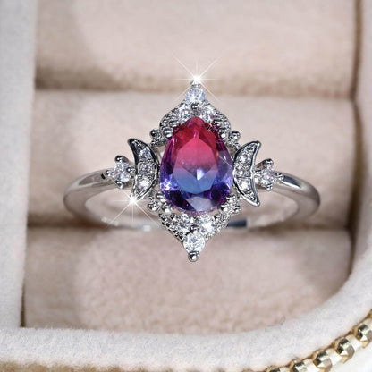 designer rings for women New Gradient White K Rose Ring