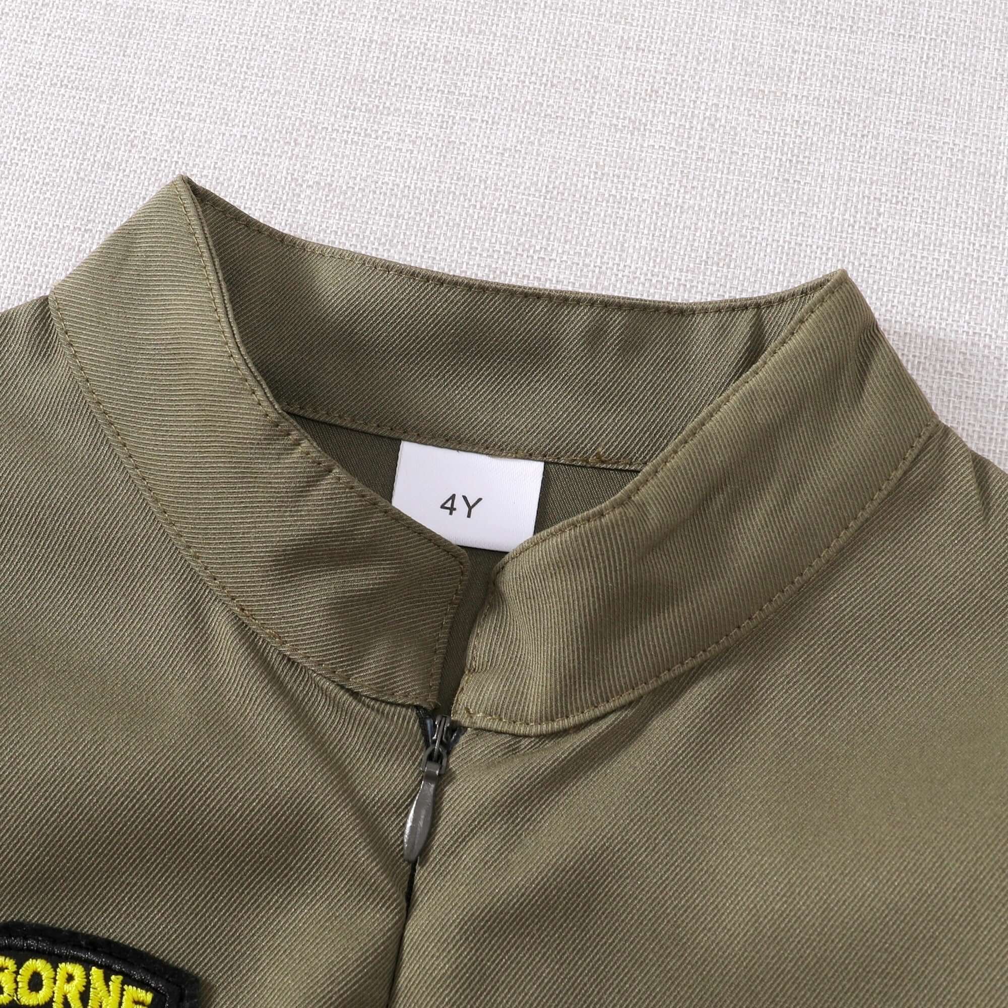 toddler boys pilot jumpsuit Army Green Long Sleeve Romper