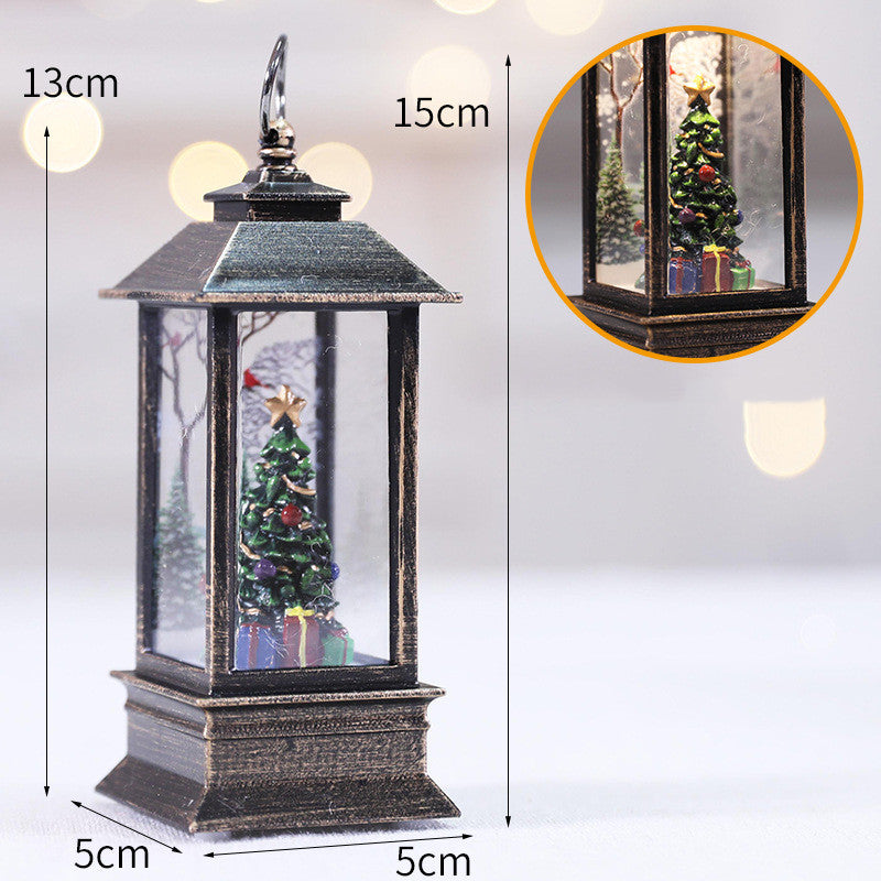 Christmas Simulation LED Flame Small Oil Lamp Tree