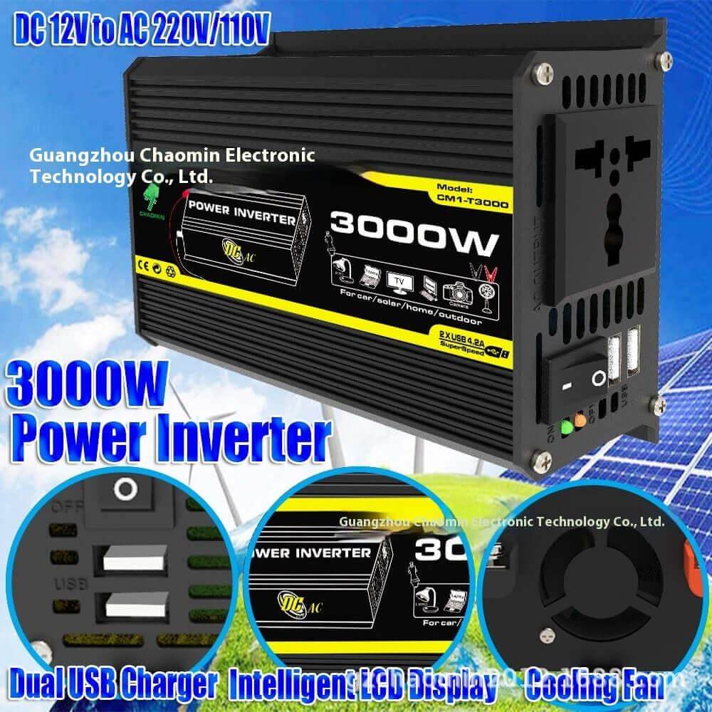 high efficiency solar inverter 12V To 220V110V3000W