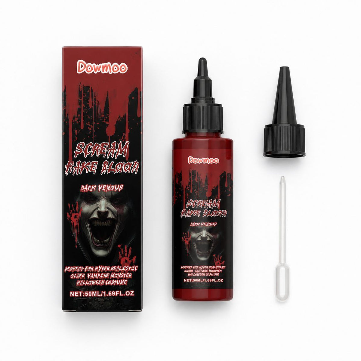 DOWMOO Halloween Fake Blood Drops, 50 ml
