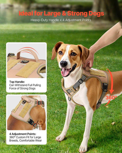 heavy duty harness for large dogs No Pull Tactical Dog Harness