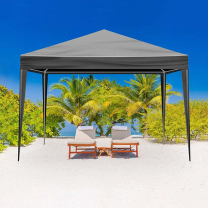 4 Sides Pergola 10x10ft Black, 4 Sides Pergola, PE Cloth
