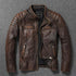 First Layer Cowhide Leather Coat Men&