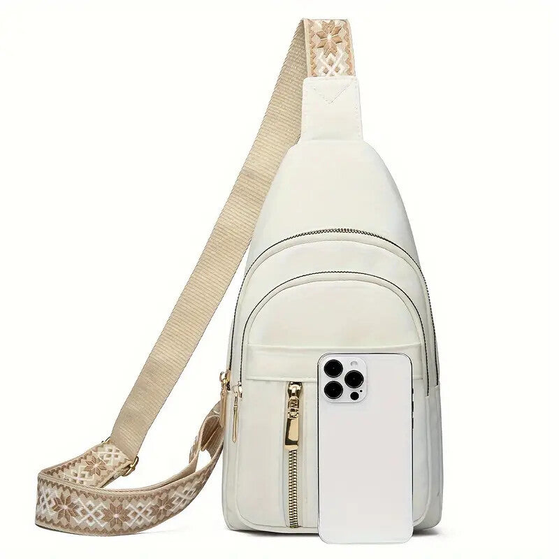 Zippered Shoulder Bag