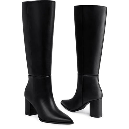 Women Knee High Boots Comfortable Wide Calf Tall Boot