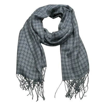 fashionable scarf 2pcs Deep Fringe Grey Acrylic Scarf