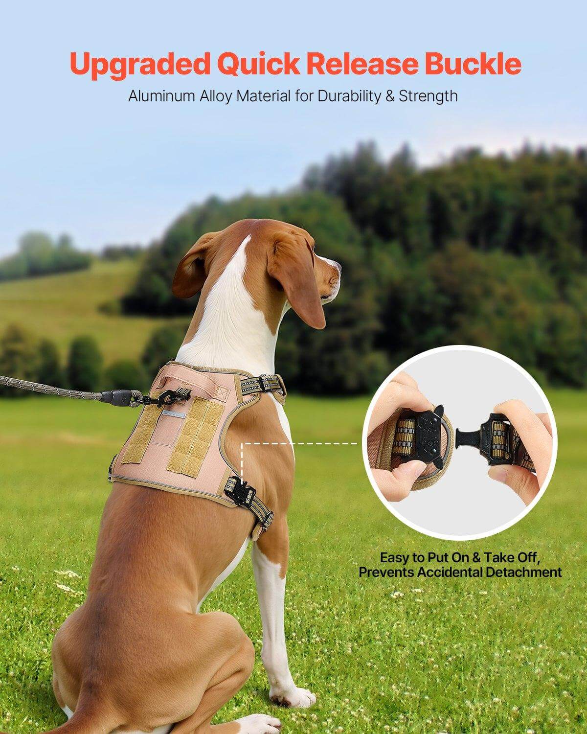 heavy duty harness for large dogs No Pull Tactical Dog Harness