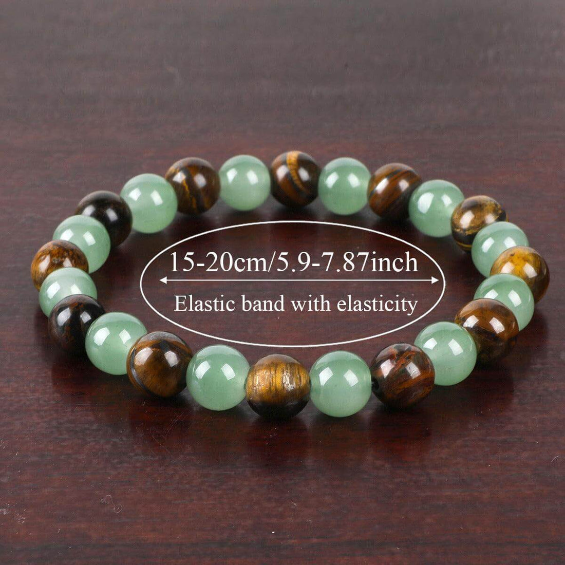 natural tiger eye beads Green Jade Bracelet For Abundance Energy