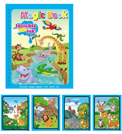 Childerns Coloring Books Water Painting Book Coloring Animal world