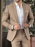 Elegant Banquet Gown Slim-Fit Fashionable Suit And Trousers For Men Khaki