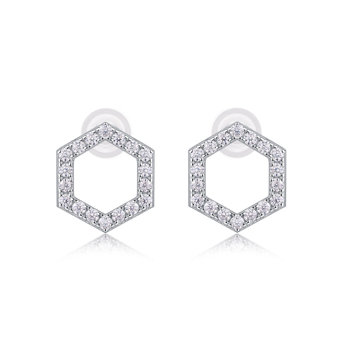 Platinum-plated Stud Earrings