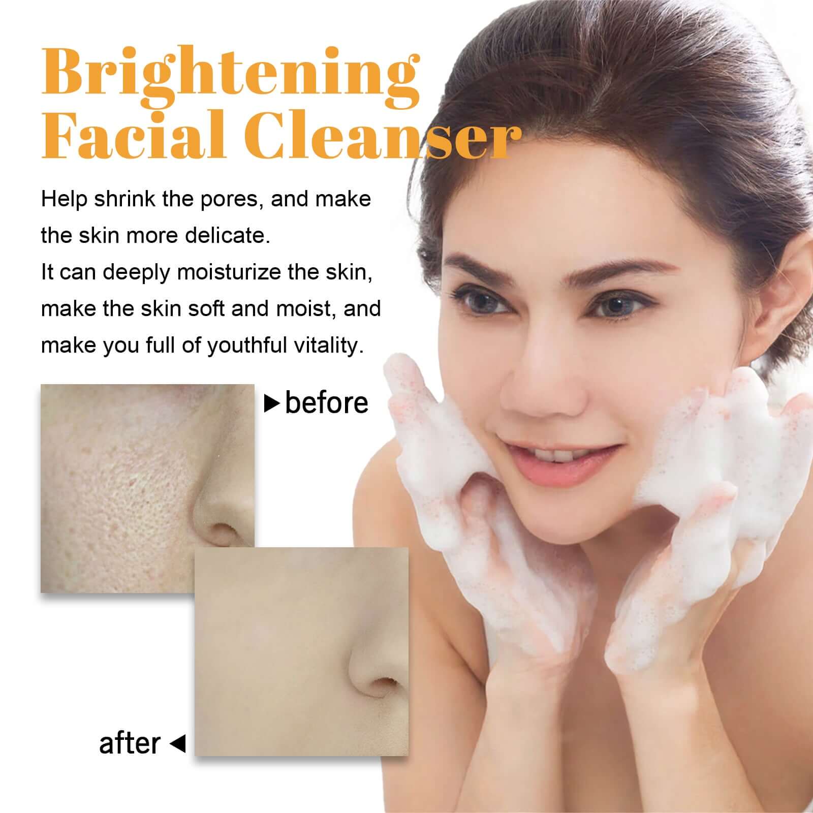 deep clean facial cleanser Hoygi Brightening Facial Cleanser