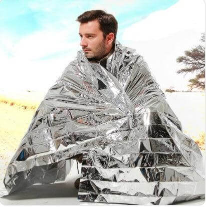 lightweight thermal blanket Human Body lifesaving Emergency Blanket Silver 130x210cm