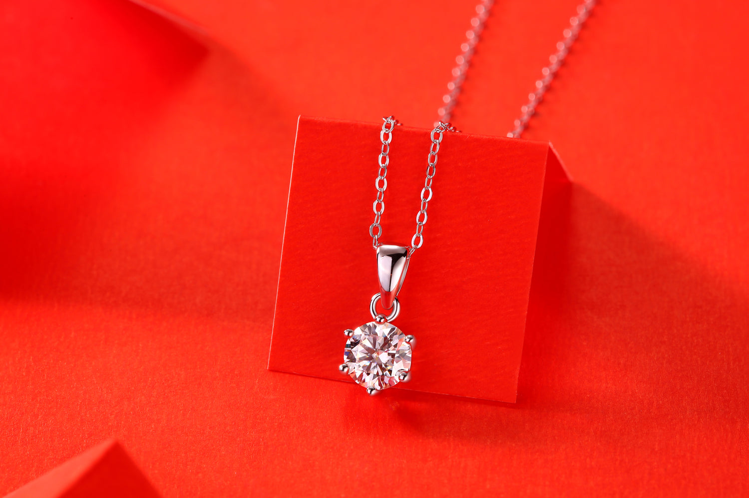 Breeze Dance - Affordable Diamond Jewelry Necklace Pendant Set With 1-carat, 2-carat And 3-carat Moissan Diamonds, S925 Sterling Silver And Platinum-plated--Prohibit TikTok Sales 3carat