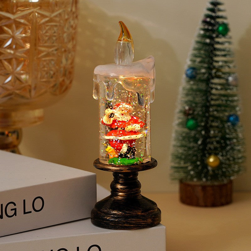 Christmas Decorations Candle Light Scene Layout Call the elderly
