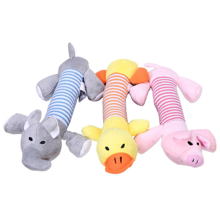 pink pig duck vocal dog toy