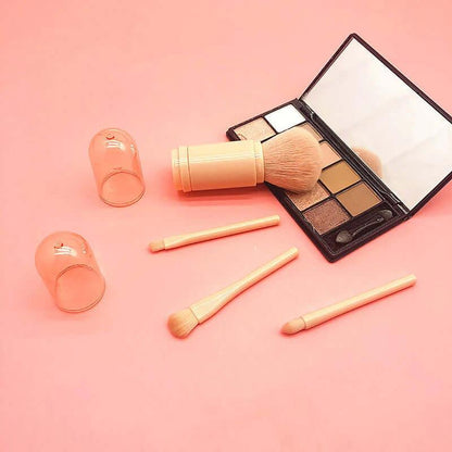 travel makeup brush kit 4in1 Portable Makeup Brush Set Beauty Brush