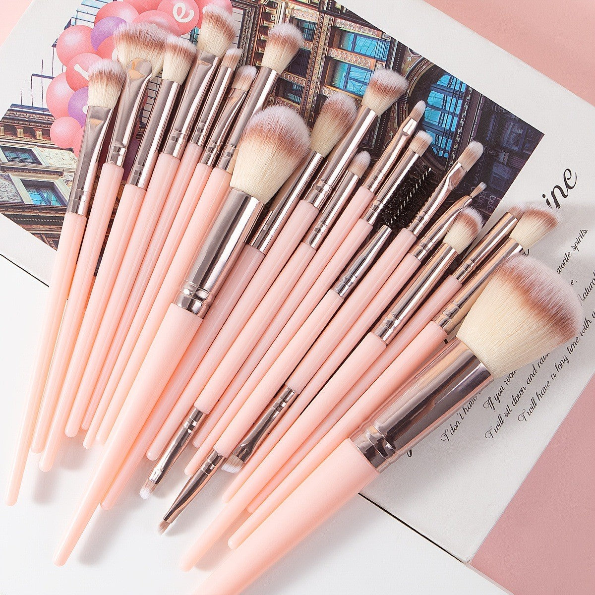 Makeup brush set 25PCS Make Up Brushes Set Pink