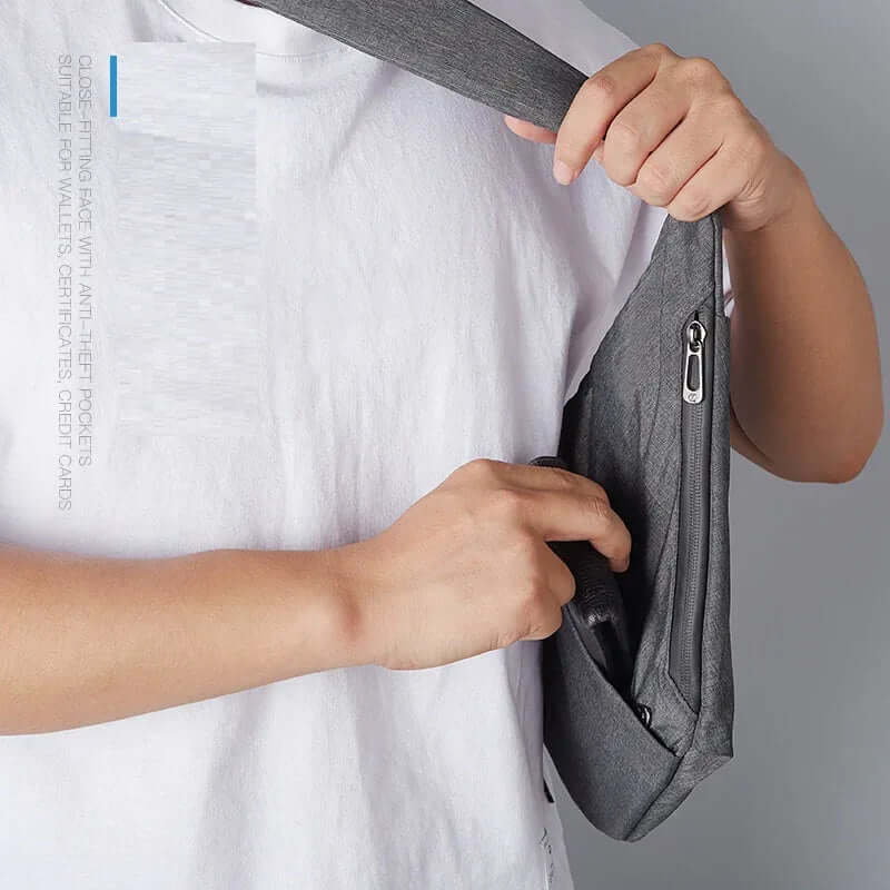 Cross Body Bag Canvas Chest Bag Crossbody Multi-functional Business