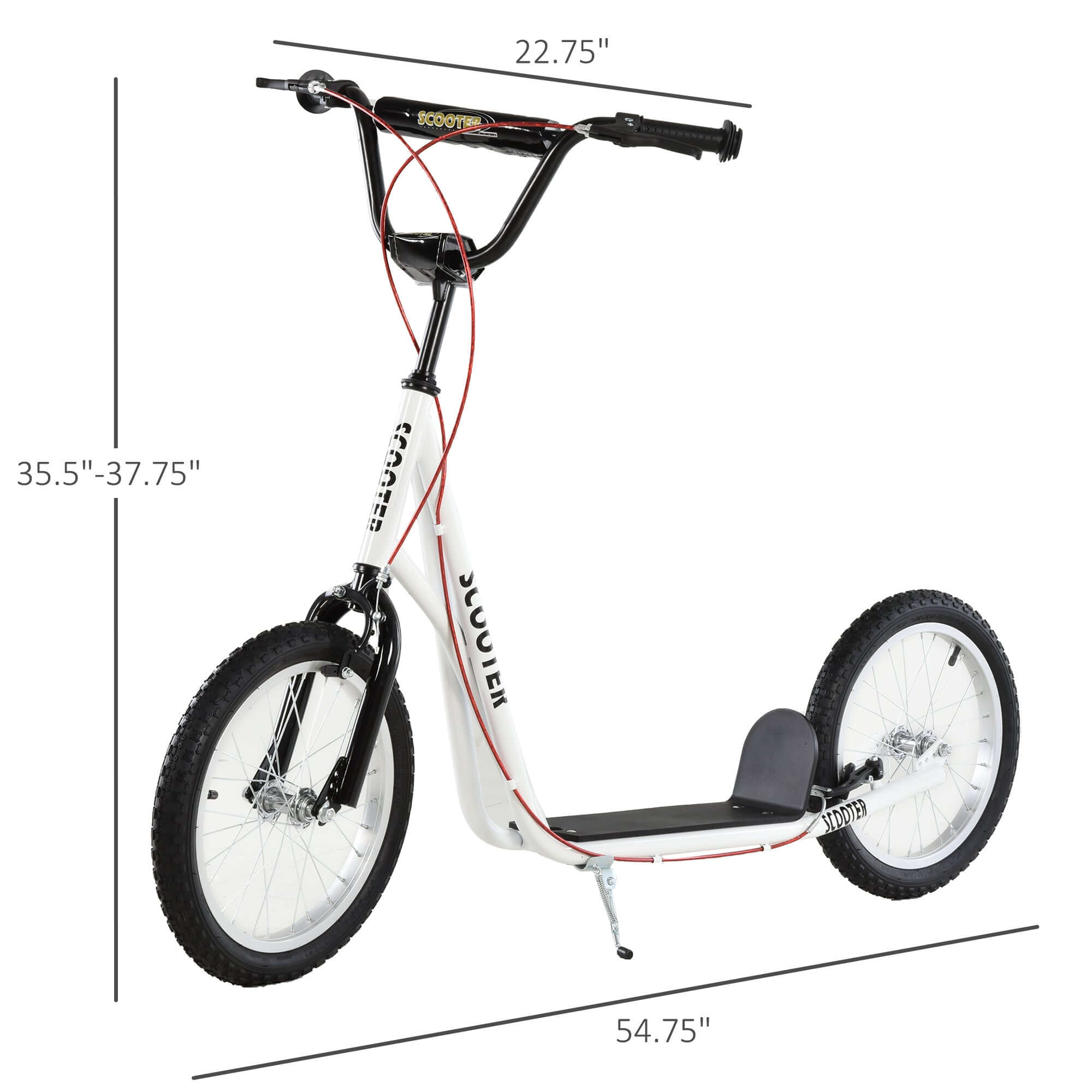 lightweight kick scooter Toddler Scooter, White, Adjustable Handlebar