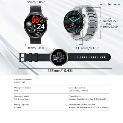 smartwatch for men SENBONO V19 Business Men Smart Watch