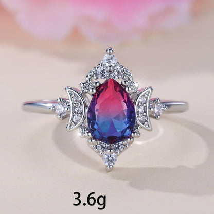 designer rings for women New Gradient White K Rose Ring