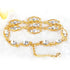 Noble Burnished Gold Bling Rhinestone Bracelet Gold