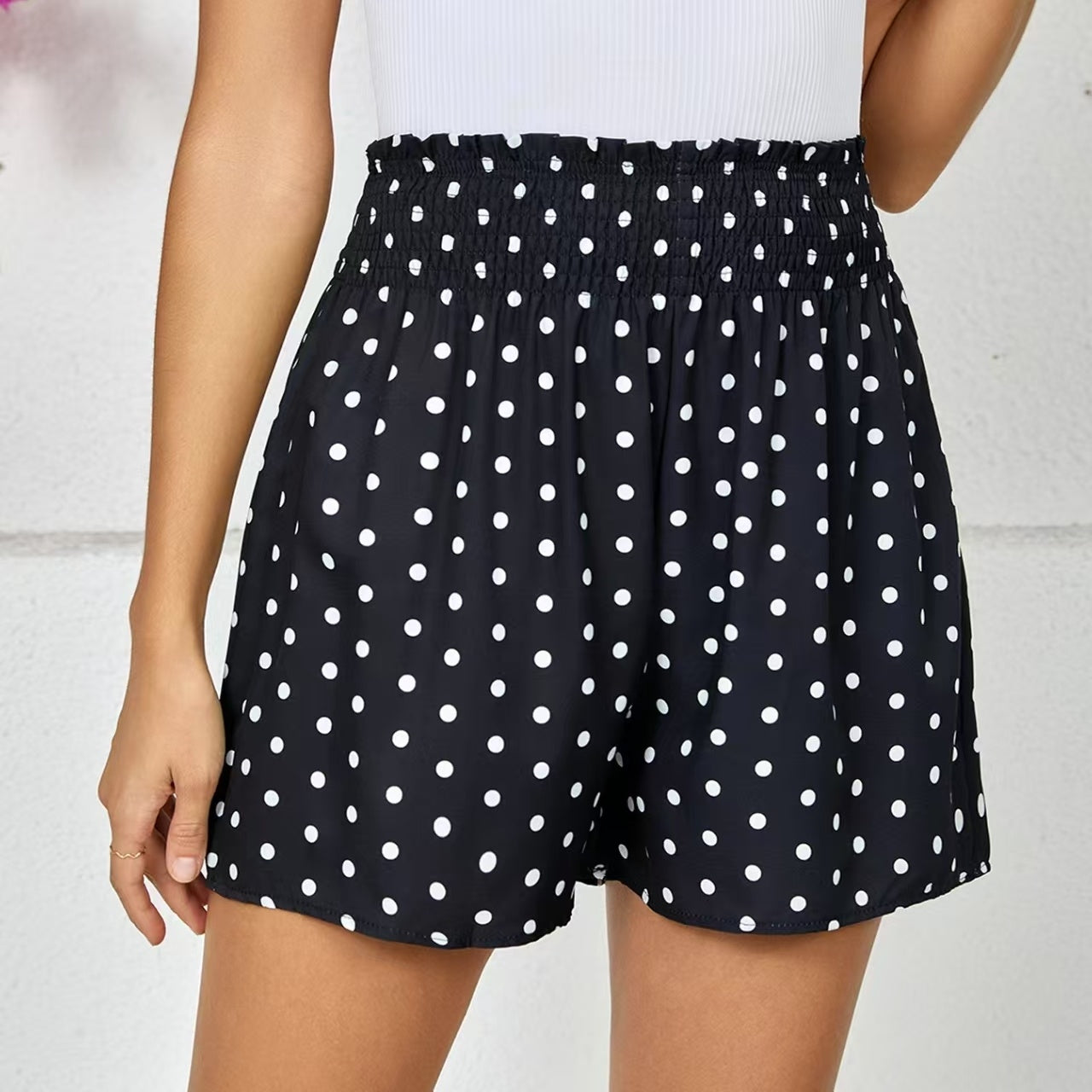 Ladies' Polka Dot Casual Shorts
