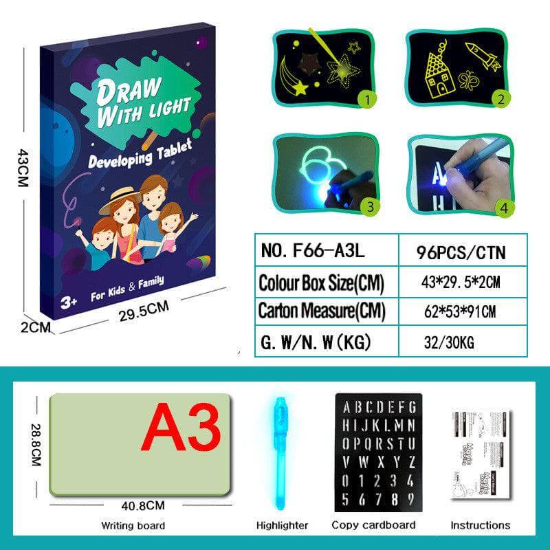 3D drawing pad Educational Toy Drawing 8 Light Effects 10Style L