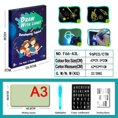 3D drawing pad Educational Toy Drawing 8 Light Effects 10Style L