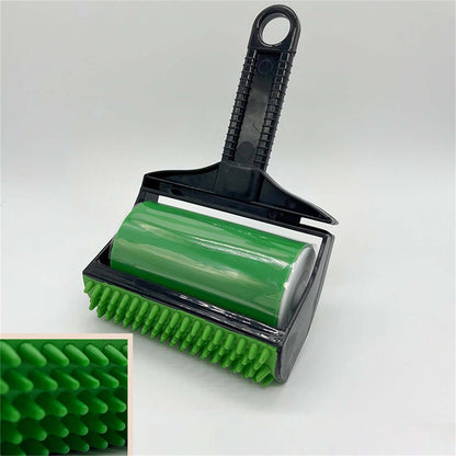 Pet Hair Removal portable washable hair remover with adhesive roller and green handle for effective cleaning.