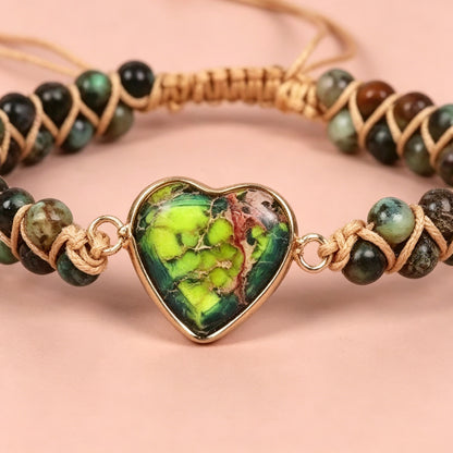 beaded woven bracelet Heart-shaped Pendant Bracelet