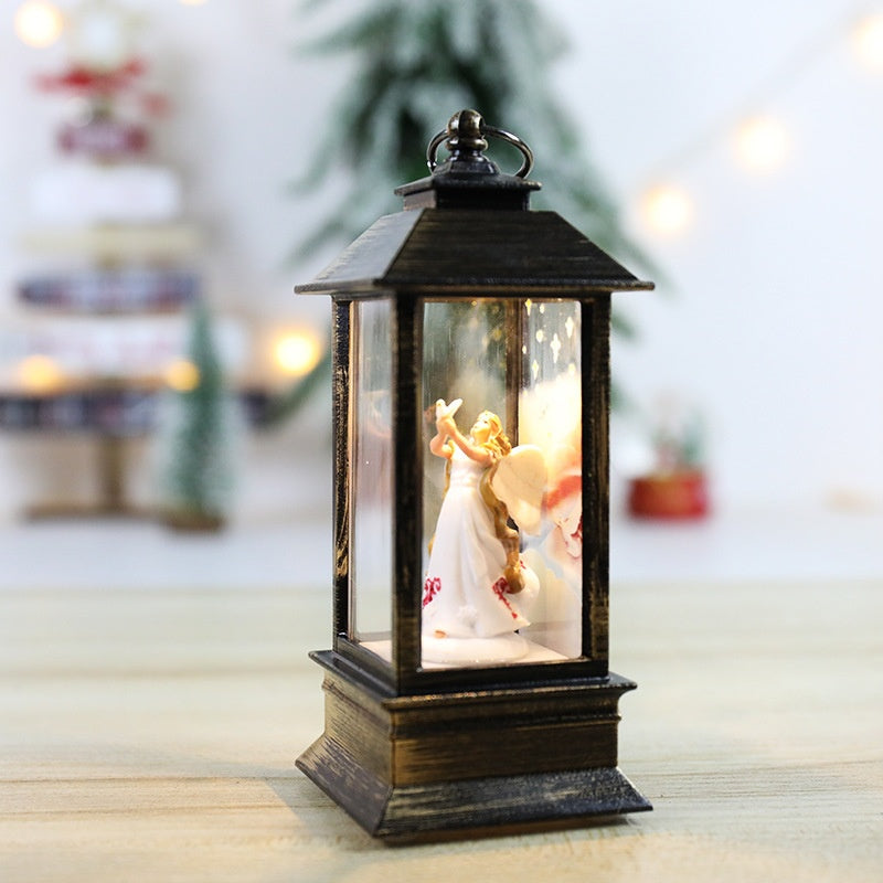 Christmas Simulation LED Flame Small Oil Lamp Interior Angel
