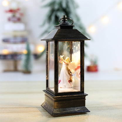 Christmas Simulation LED Flame Small Oil Lamp Interior Angel