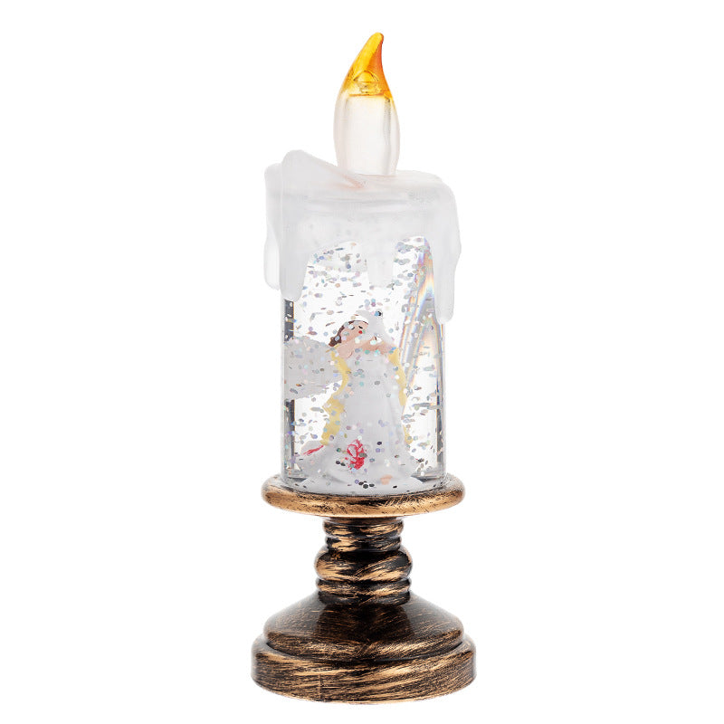 Christmas Decorations Candle Light Scene Layout Candle Angel