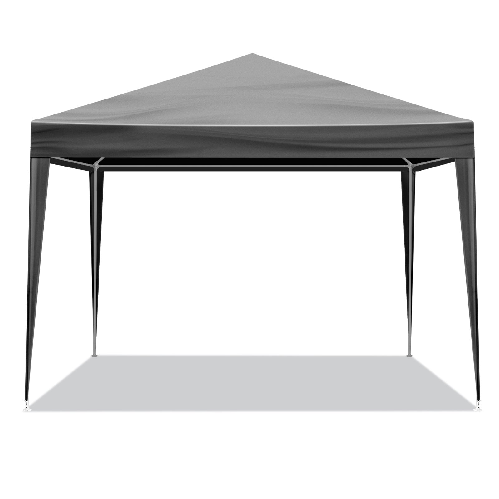 10x10ft Black, 4 Sides Pergola with PE Cloth and Sprayed Iron Pipe, sturdy outdoor party tent for events and gatherings