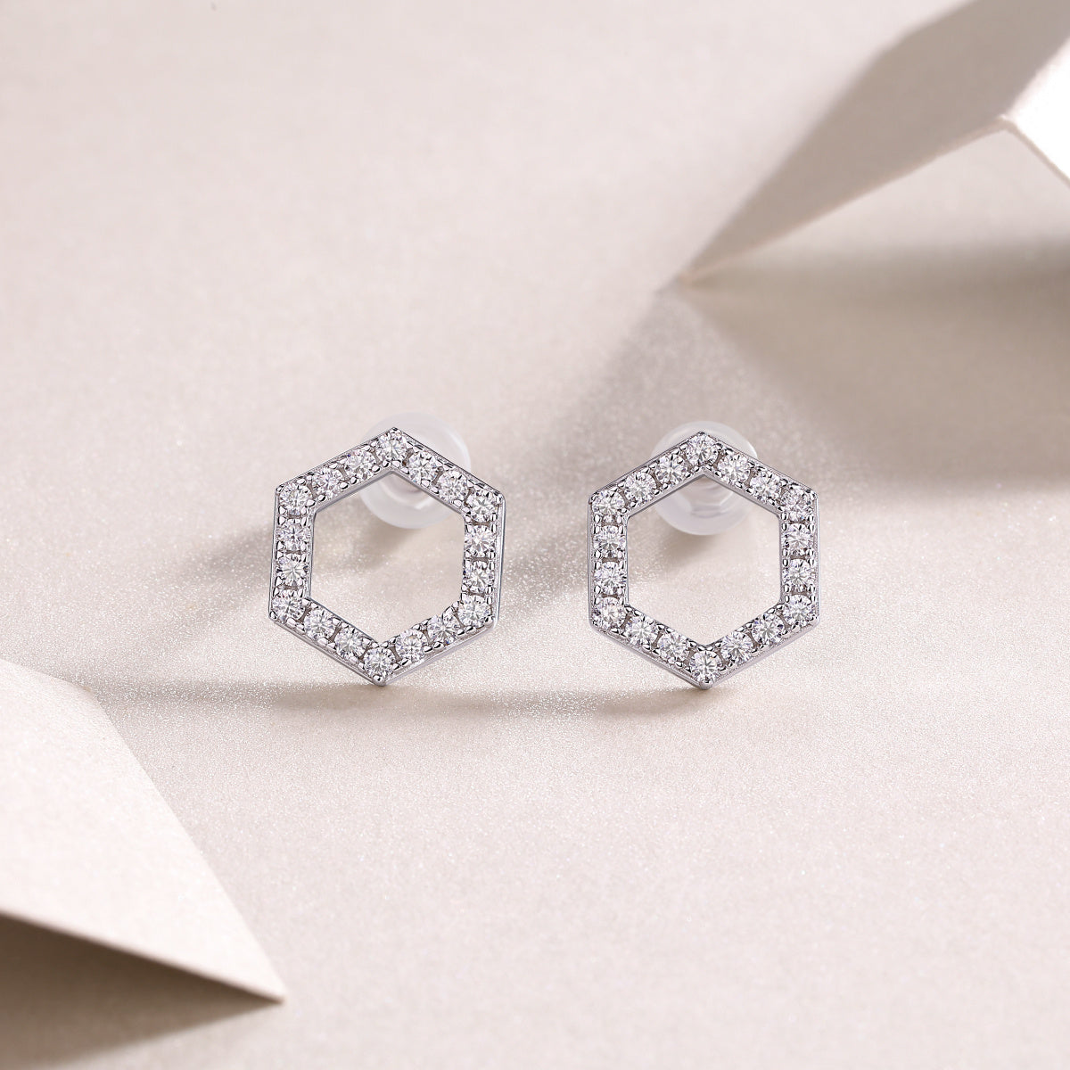 Platinum-plated Stud Earrings