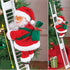 Christmas Electric Climbing Santa with Music & LED Light, Electric Climbing Ladder Santa Claus Doll for Xmas Tree Decorations Hanging Christmas Ornaments Tree Decor Holiday Party Gift Christmas B white