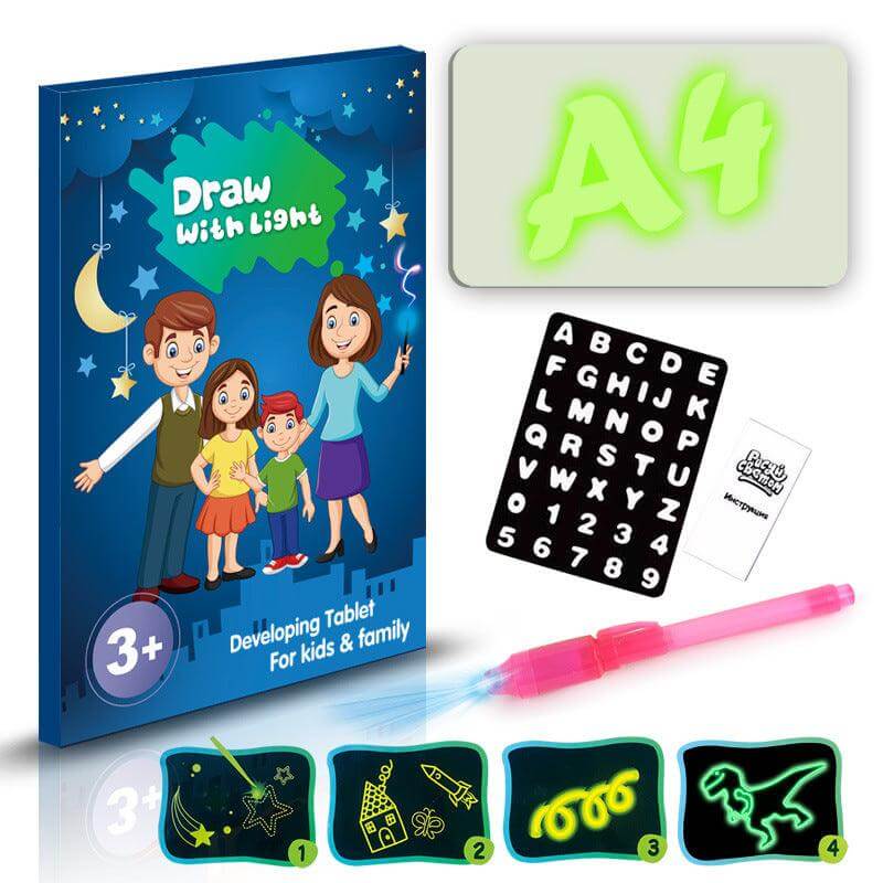 3D drawing pad Educational Toy Drawing 8 Light Effects Russian A4 M