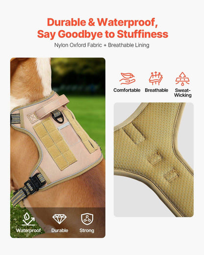heavy duty harness for large dogs No Pull Tactical Dog Harness