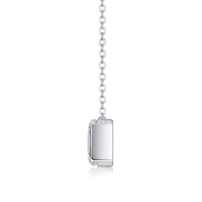 1The Brilliance In A Small Space - A Fashionable Jewelry Pendant Set With Moissanite S925 Sterling Silver And Platinum-plated Diamond, Moissanite Silver Jewelry Prohibit Tk Sales